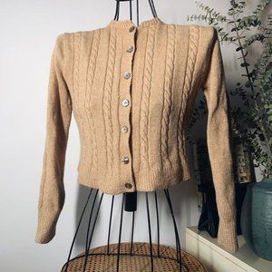 Used Women's Basic Knit Wool Crop Top Cardigan S